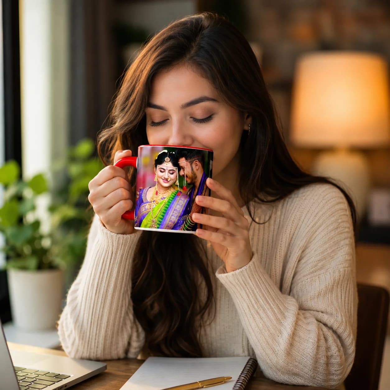 Personalized Photo Mug Heart Handle view 5
