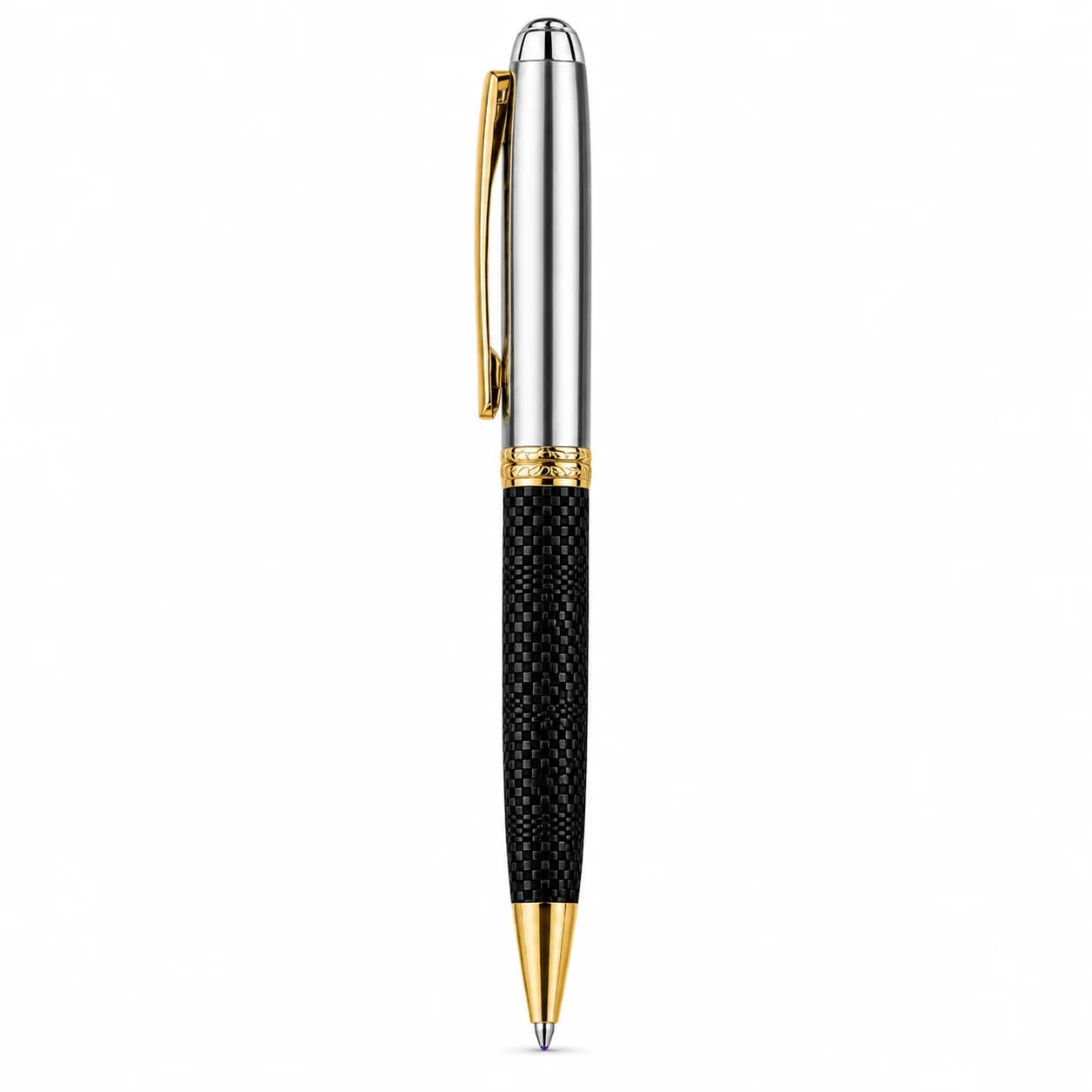 Luxury Metal Ball Pen with Carbon Fiber Finish