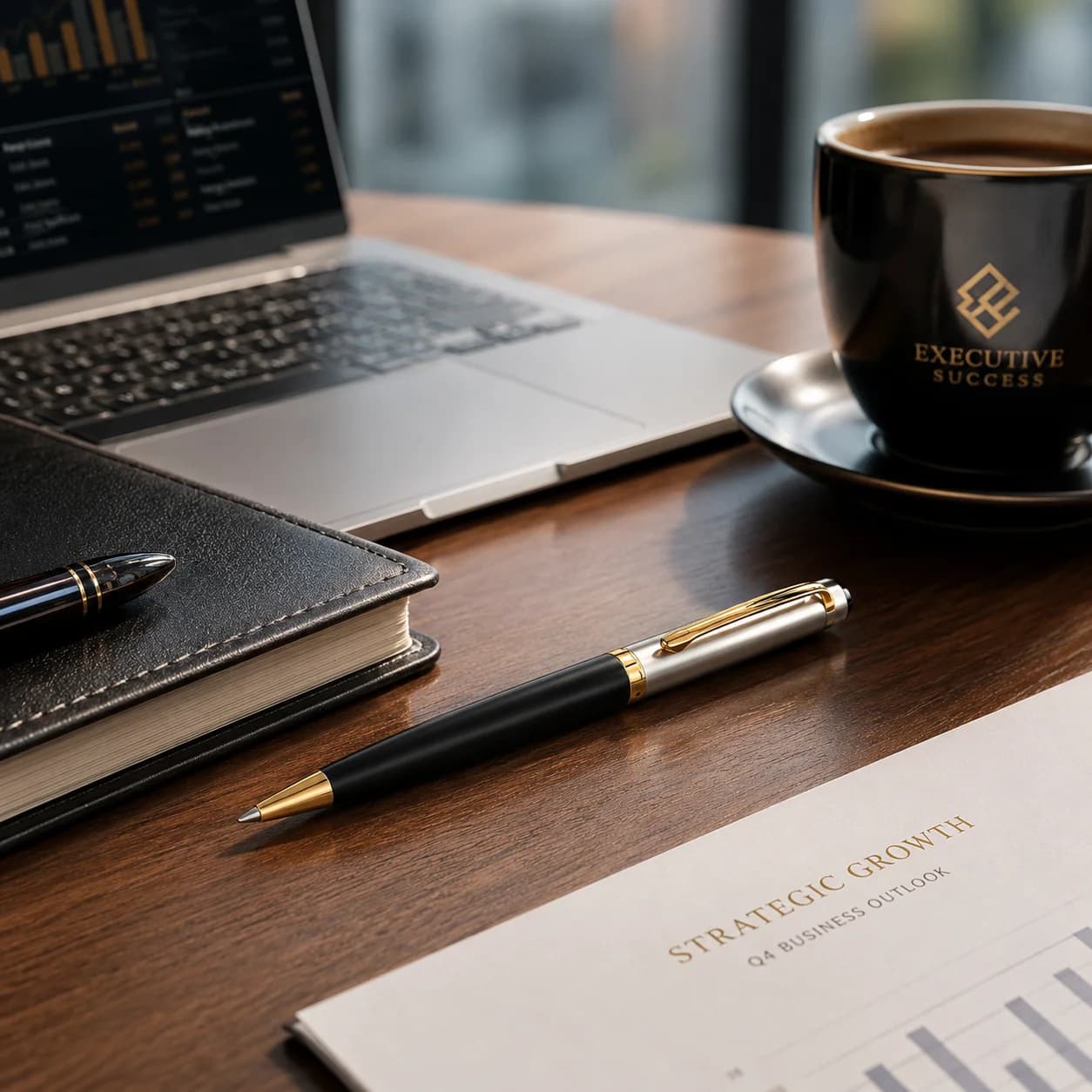 Premium Executive Ball Pen With Gold Accents view 5