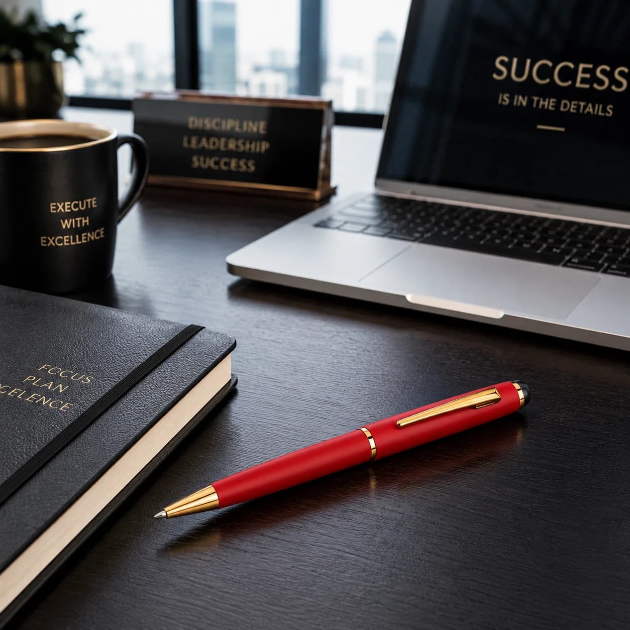 Premium Red & Gold Executive Ball Pen view 5