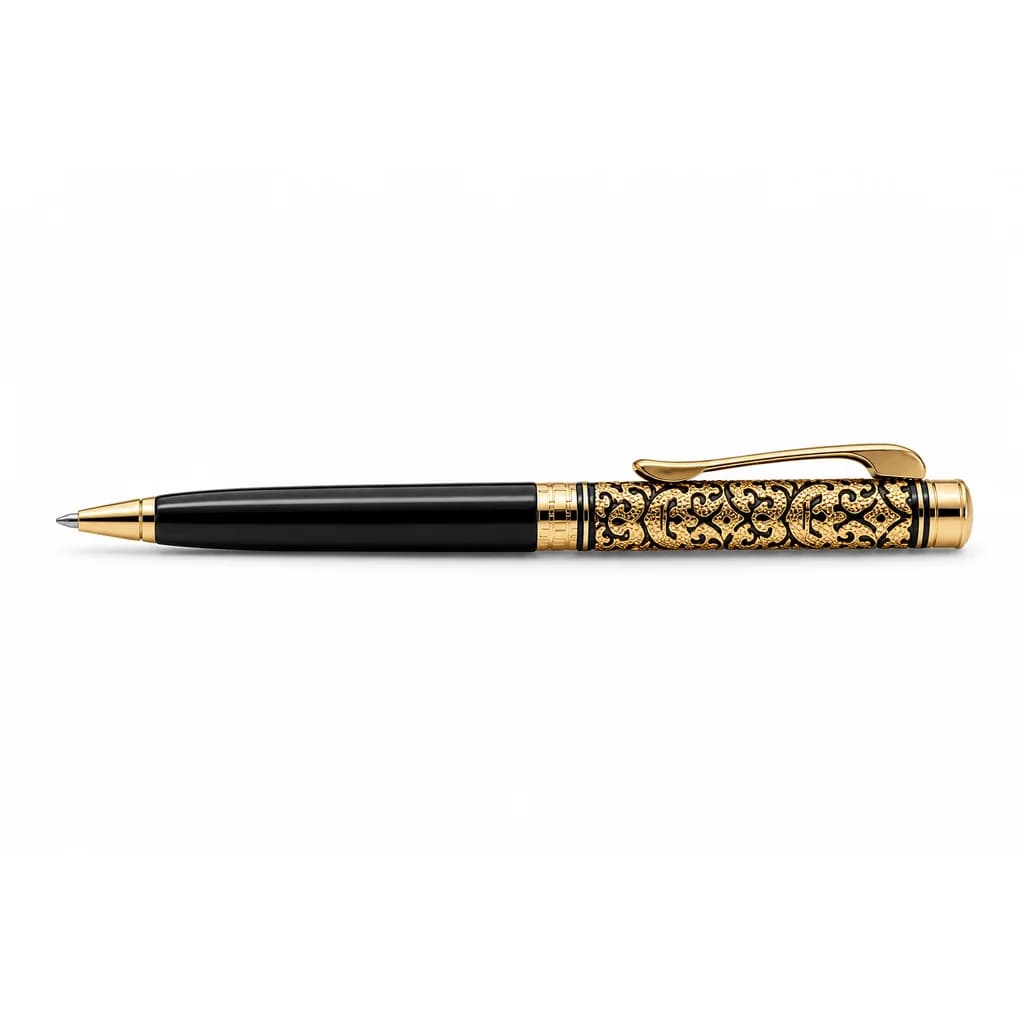 Luxury Black & Gold Executive Ball Pen view 6