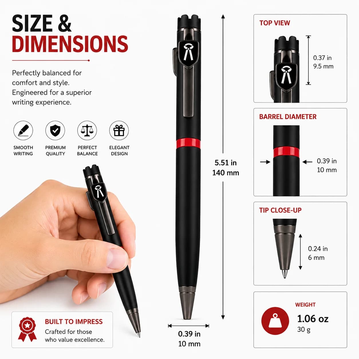 Premium Tactical Executive Advocate Ball Pen view 2