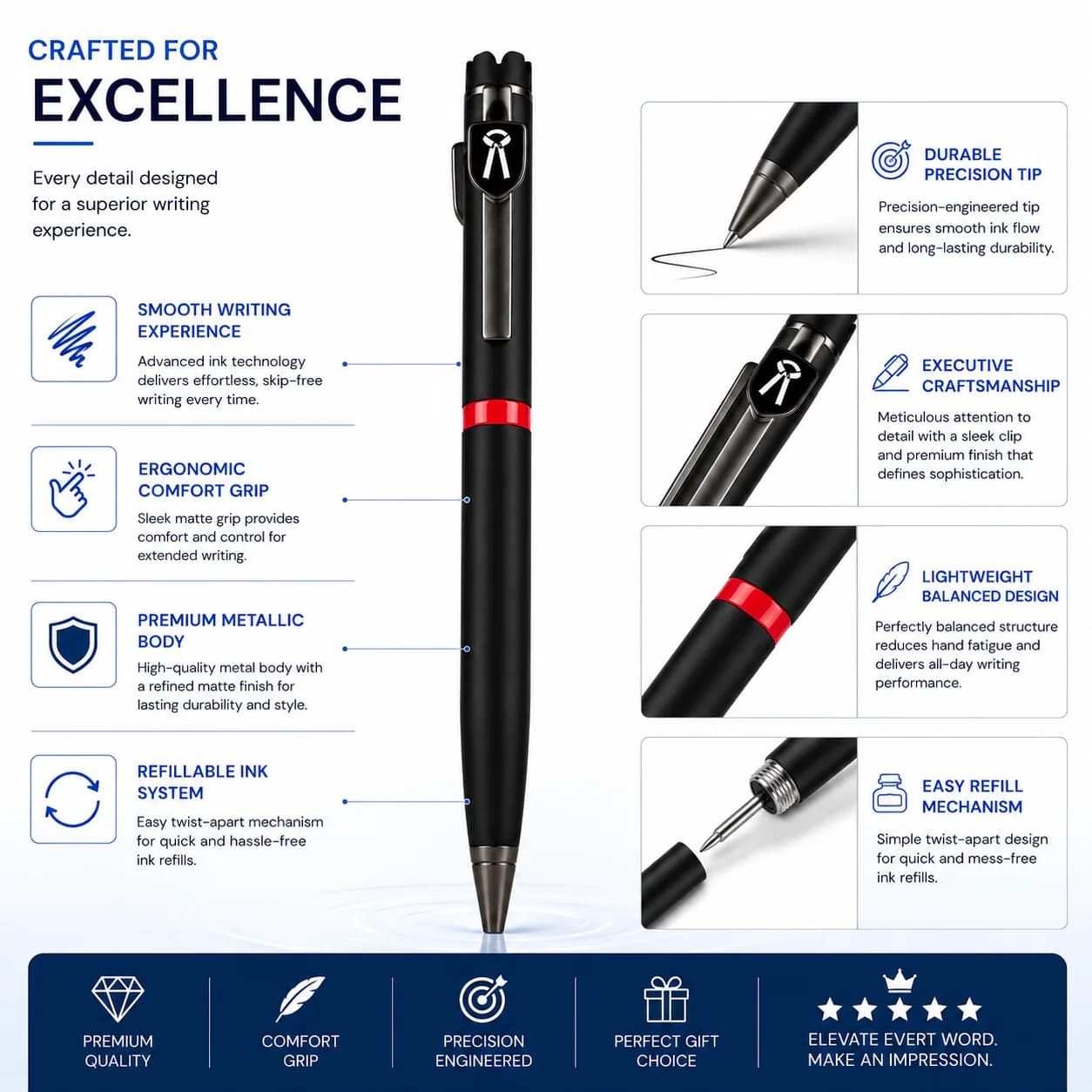 Premium Tactical Executive Advocate Ball Pen view 5