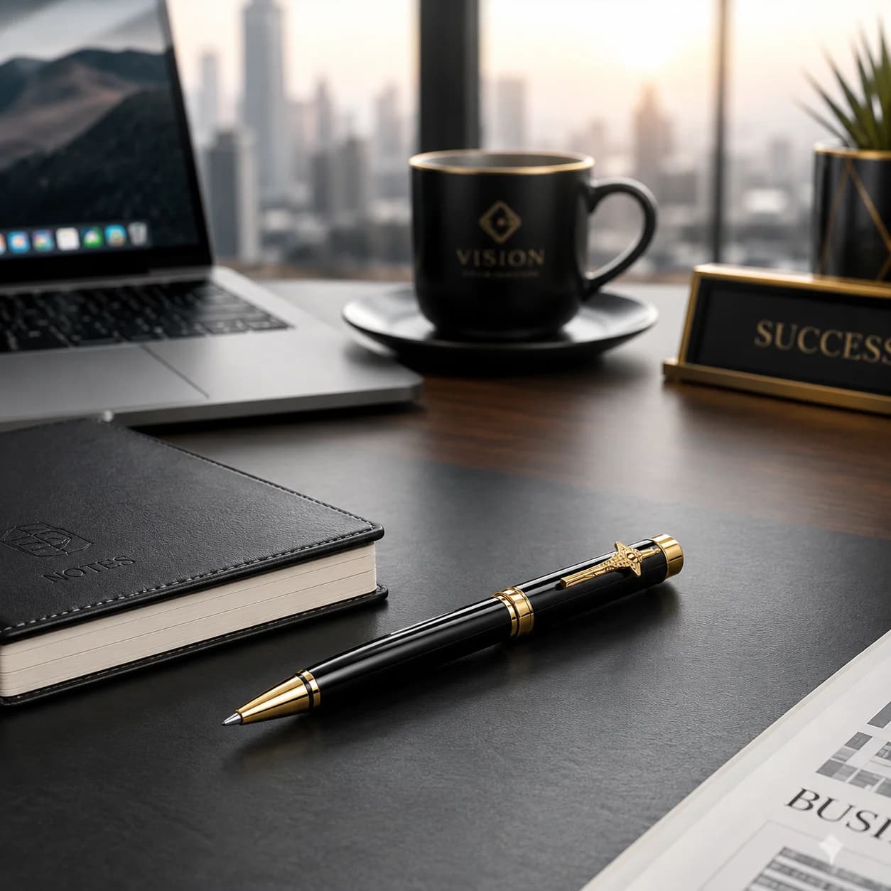 Luxury Black & Gold Executive Doctor Ball Pen view 5