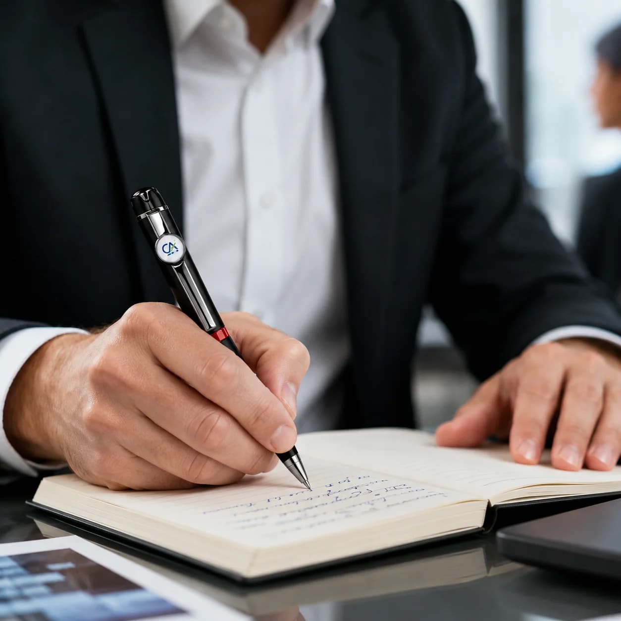Premium Executive CA Ball Pen With Logo Accent view 4