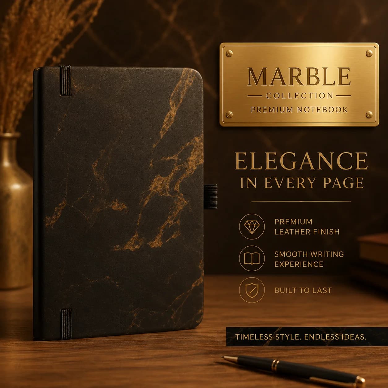 Premium Marble Hardcover Diary – Stylish, Functional & Elegant view 2