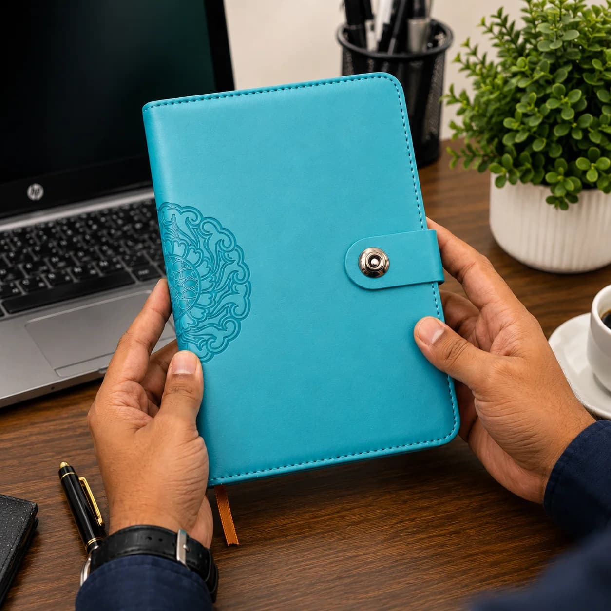 Premium PU Leather Notebook with Magnetic Closure view 2