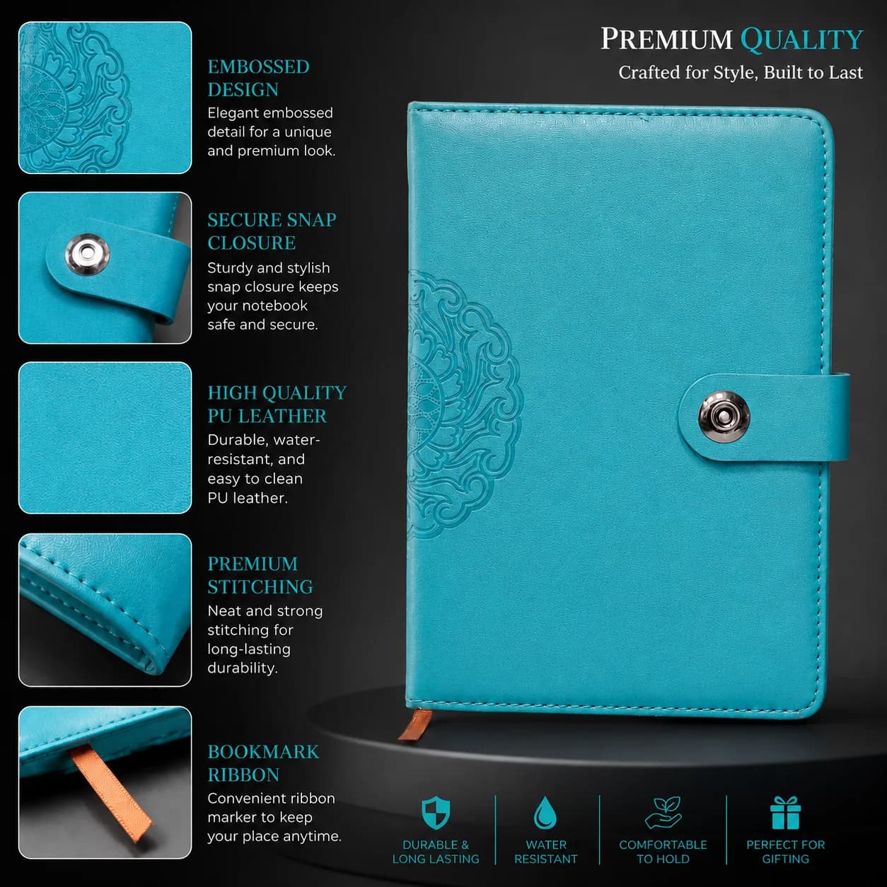 Premium PU Leather Notebook with Magnetic Closure view 5