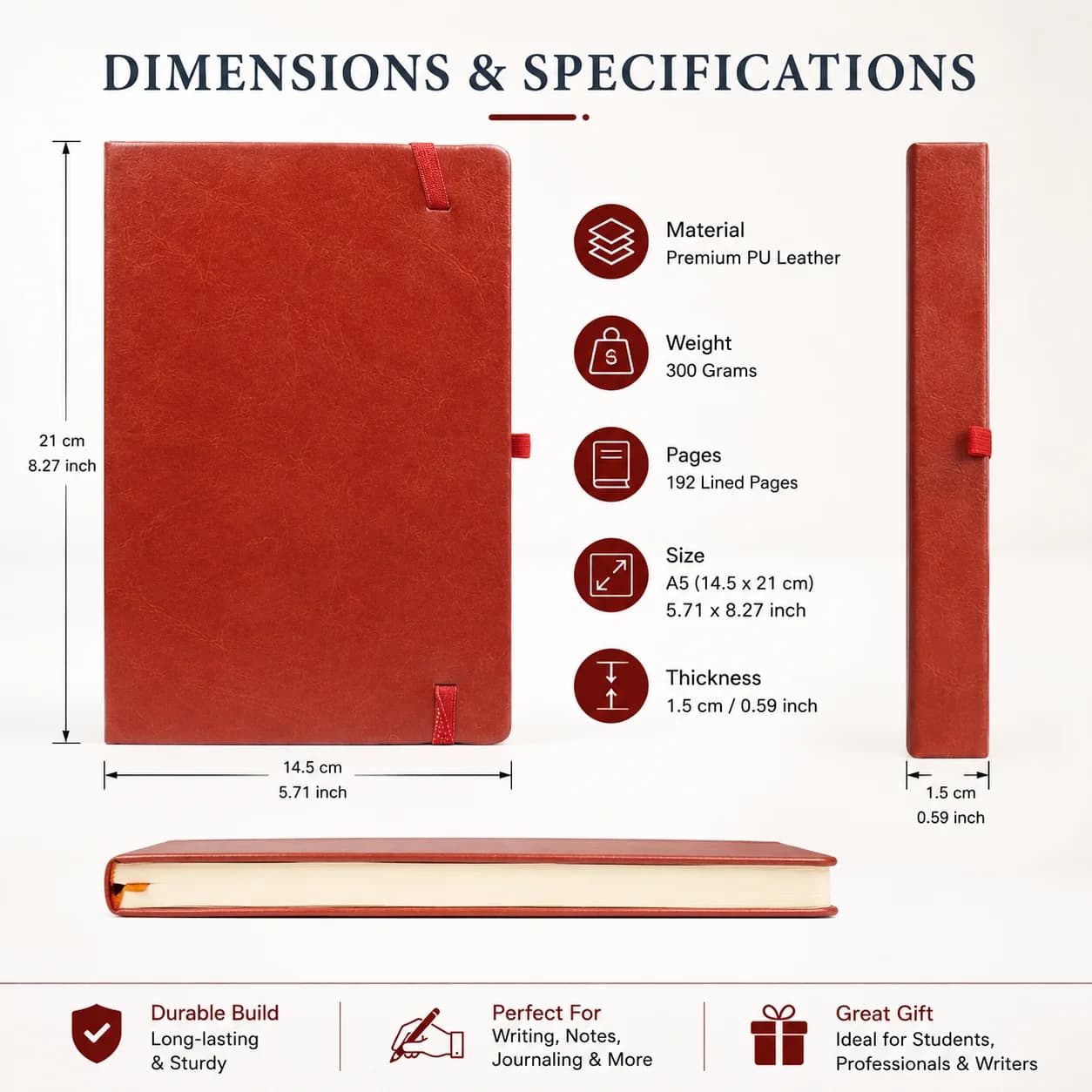 Premium Hardcover Notebook Diary – Elegant, Durable & Functional view 5