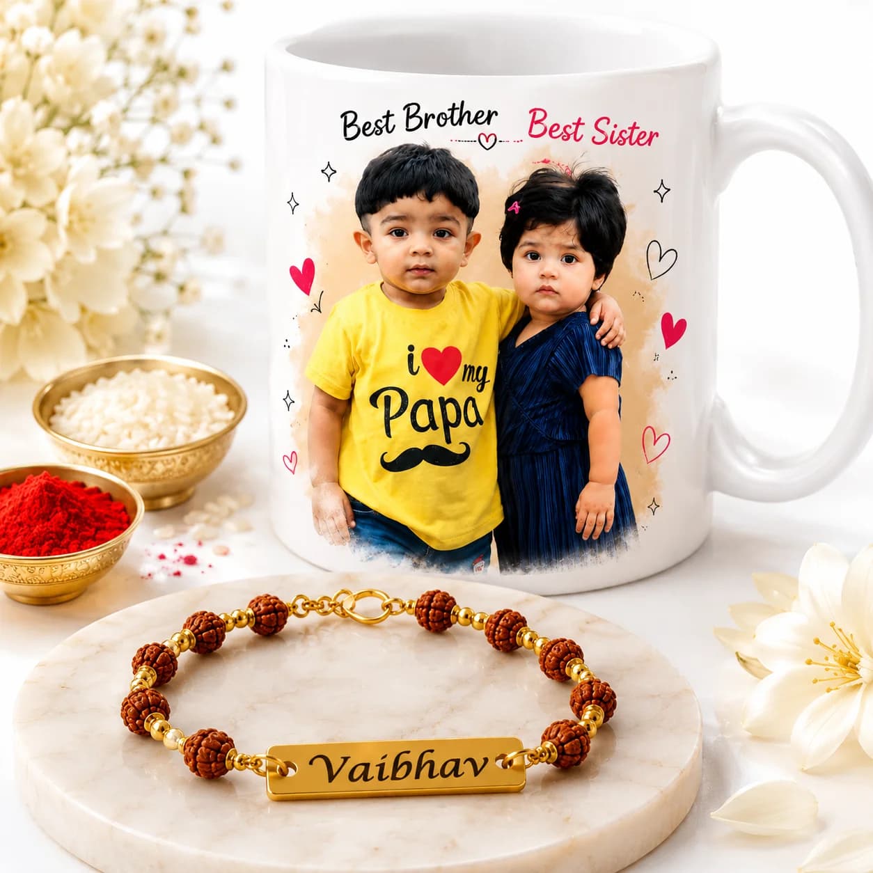Personalized Rakhi Gift Set for Brother & Sister view 3