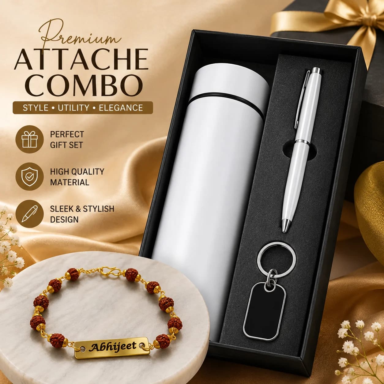 Personalized Name Rakhi Gift for Brother