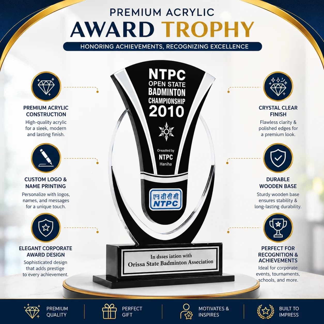 Celebrate Success with Premium Customized Acrylic Awards view 3