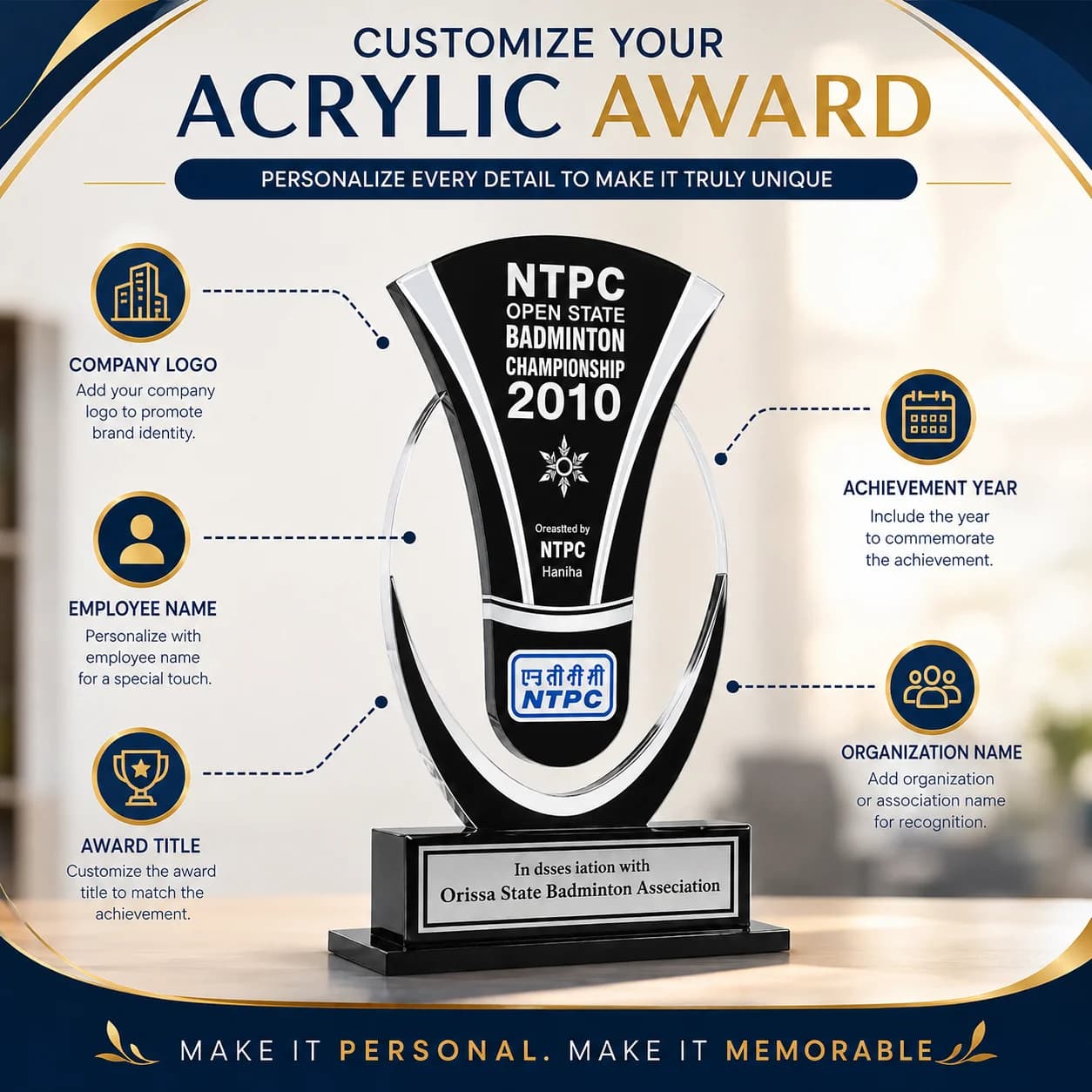 Celebrate Success with Premium Customized Acrylic Awards view 6
