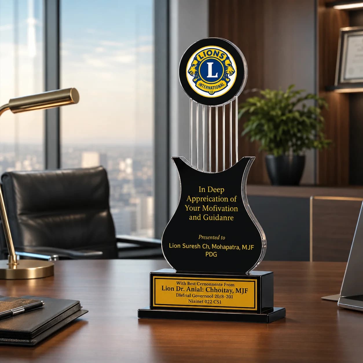Premium Customized Acrylic Trophy Award view 2