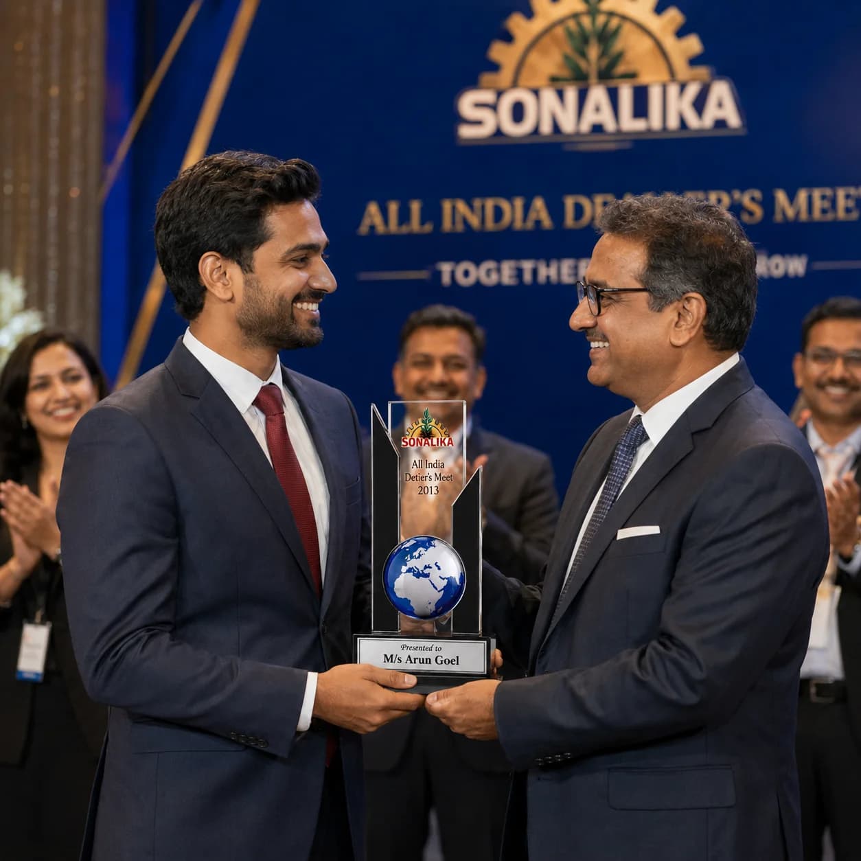 Customized Acrylic Trophy Award with Globe Design view 3