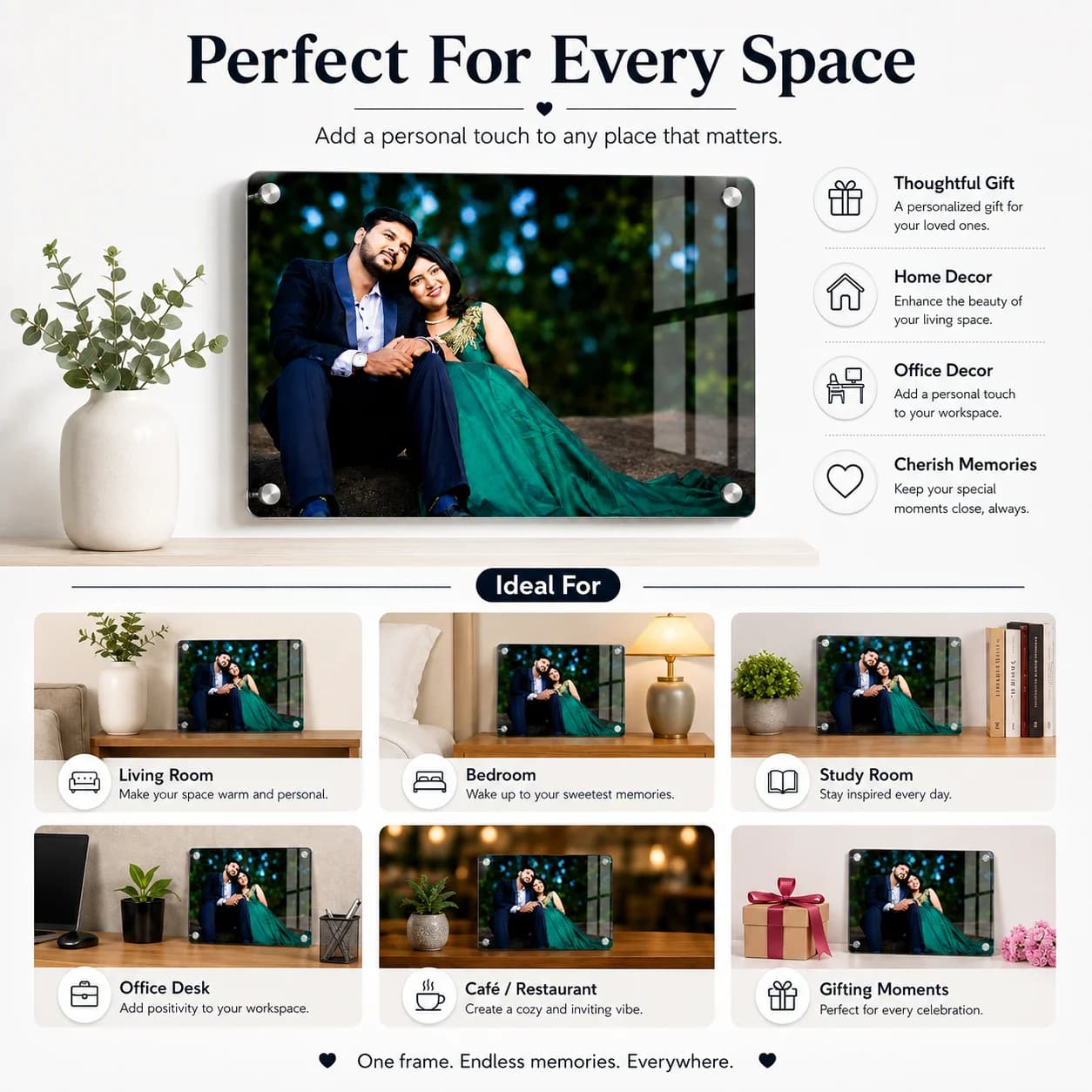 Premium Crystal Clear Acrylic Wall Frame | 12 x18  view 4