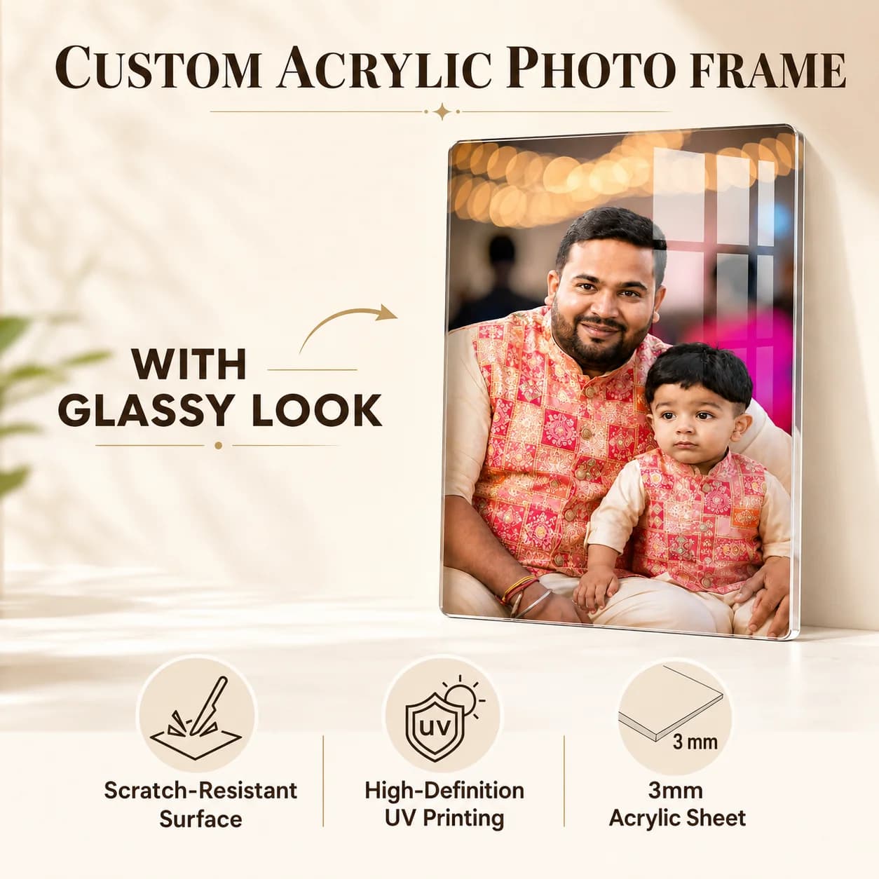 Premium Acrylic Wall Frame Photo Frame Size: 10x12 Inch view 3