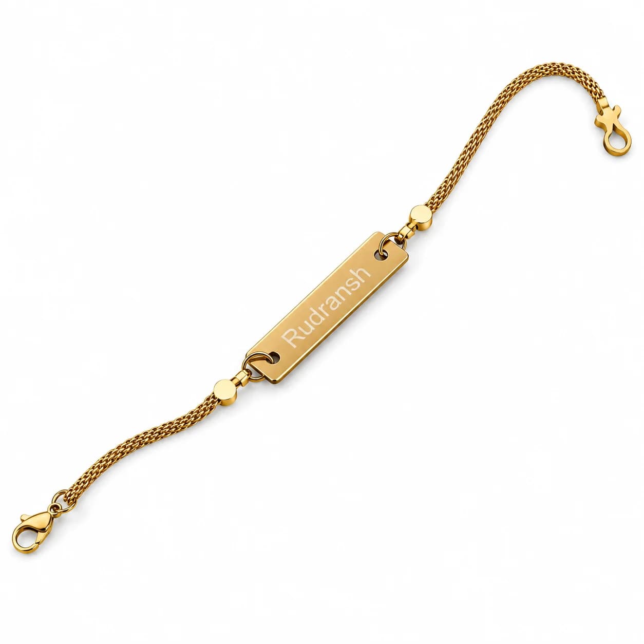 Premium Golden Rakhi With Name And Gift Box