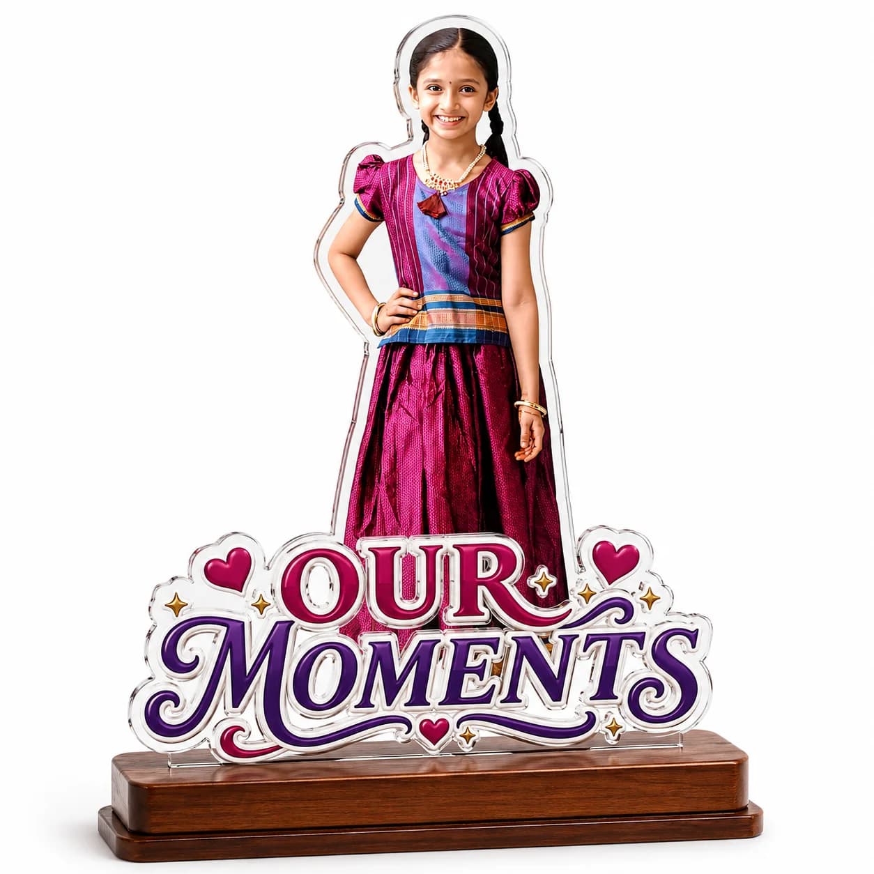 Personalized Valentine's Acrylic Photo Standee Size 6x8 Inch view 2
