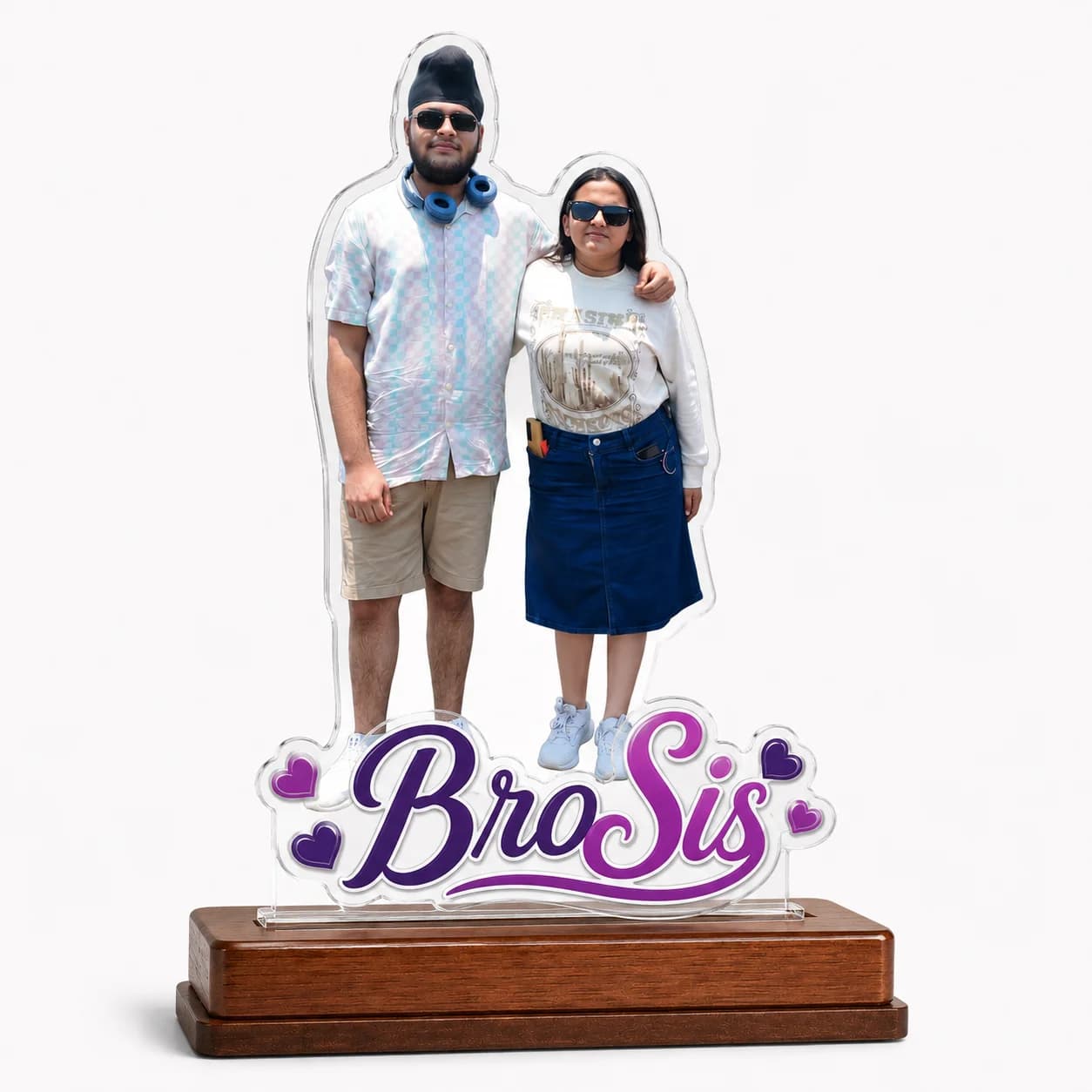 Personalized Valentine's Acrylic Photo Standee Size 6x8 Inch view 3