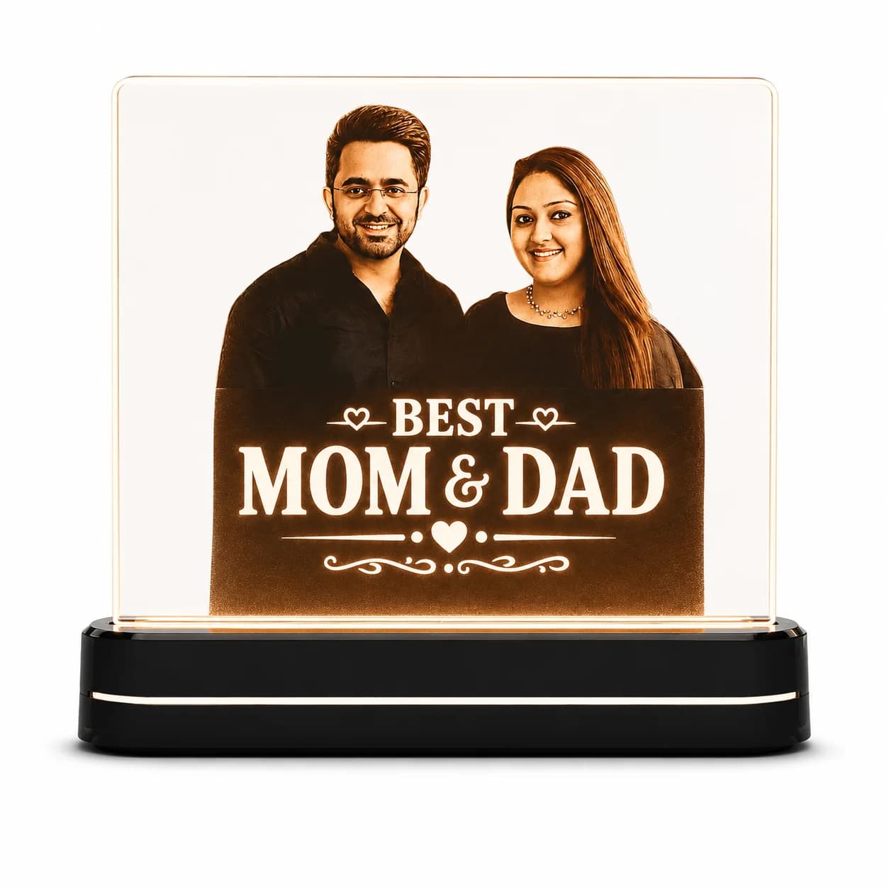 Custom Photo Engraved Light | Anniversary, Birthday & Parents Appreciation Gift view 2