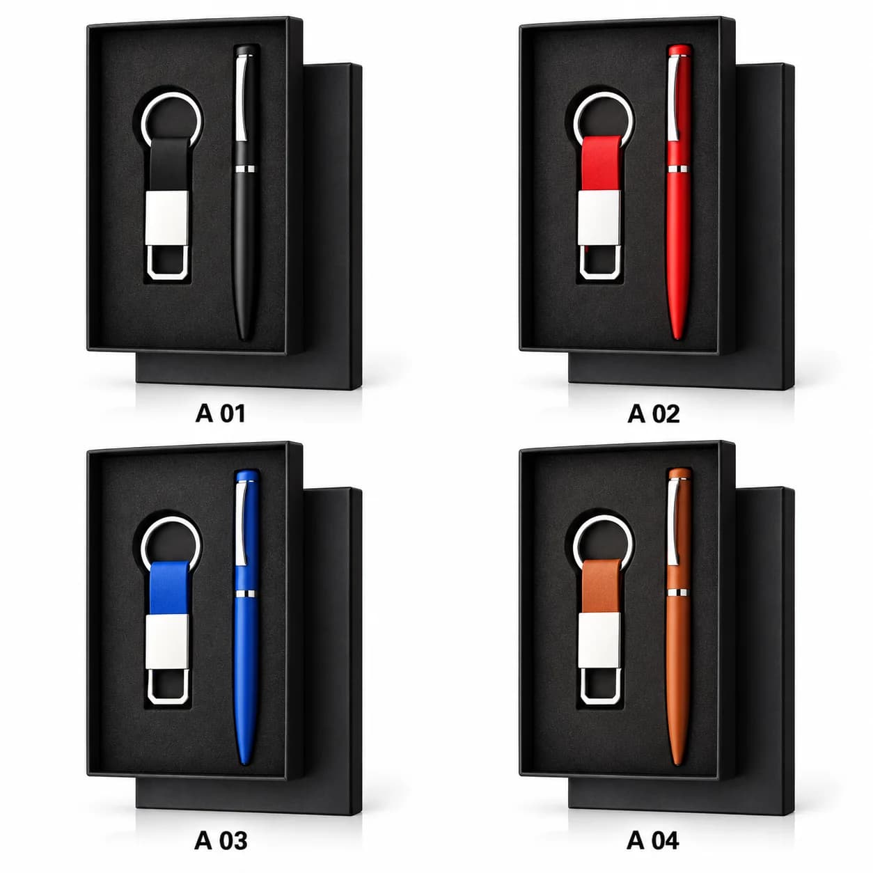 Premium Blue Pen & Keychain Gift Set | Elegant Corporate Gift Set with Luxury Presentation Box view 2