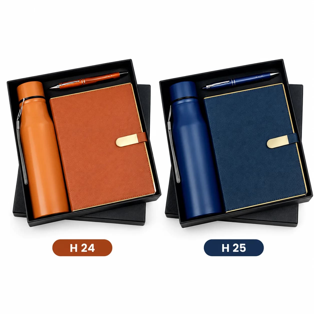 Premium Orange Executive Gift Set with Water Bottle, A5 Notebook & Ball Pen | Corporate Gift Set view 2