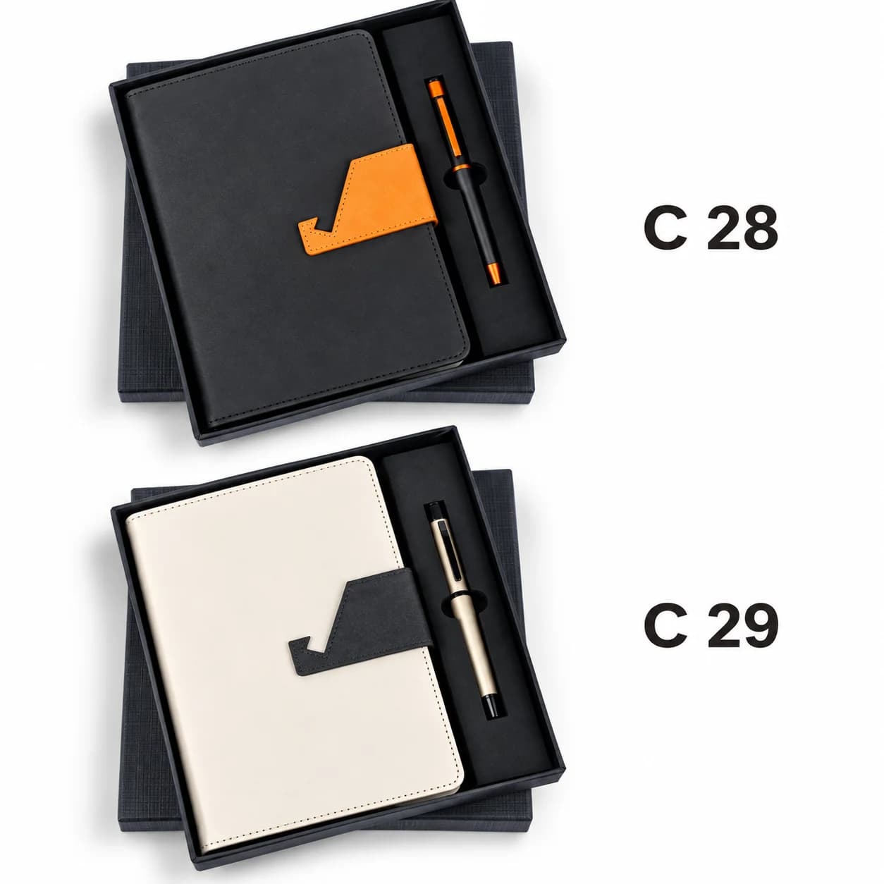 Premium A5 Cream Leatherette Diary with Pen – Elegant Notebook & Writing Gift Set view 2