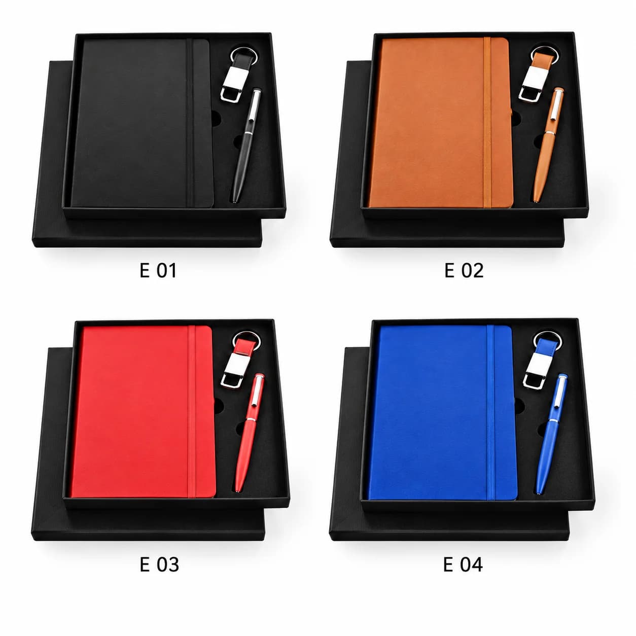 Premium Personalized Notebook, Pen & Keychain Gift Set – Elegant Corporate Gift Set with Luxury Gift Box view 2