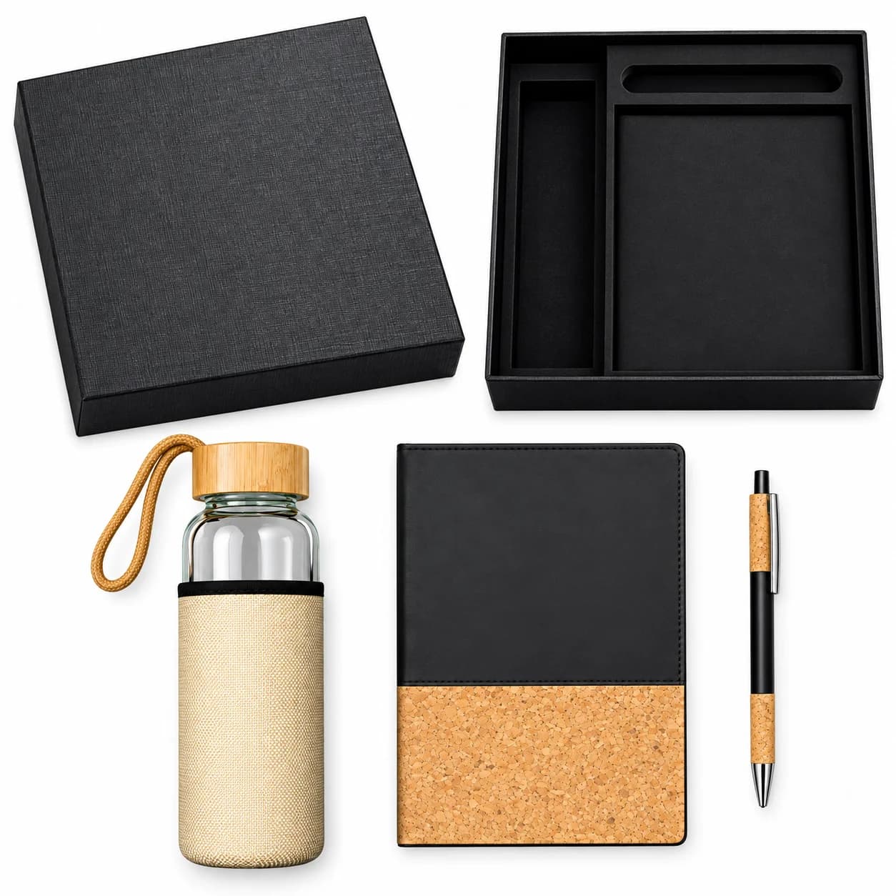 Premium Diary, Pen & Glass Bottle Gift Set – Elegant Corporate Gift Combo view 2