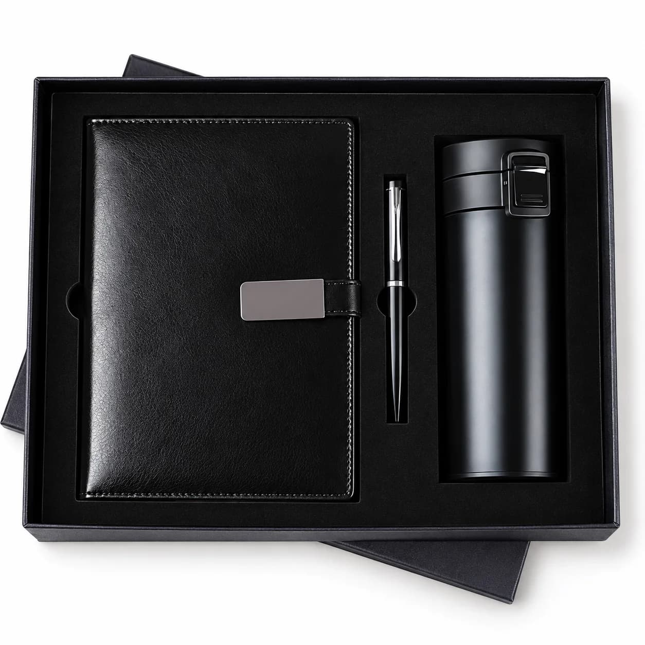 Premium Corporate Gift Set – Personalized Diary, Pen & Stainless Steel Mug | Elegant Office Gift Set view 1