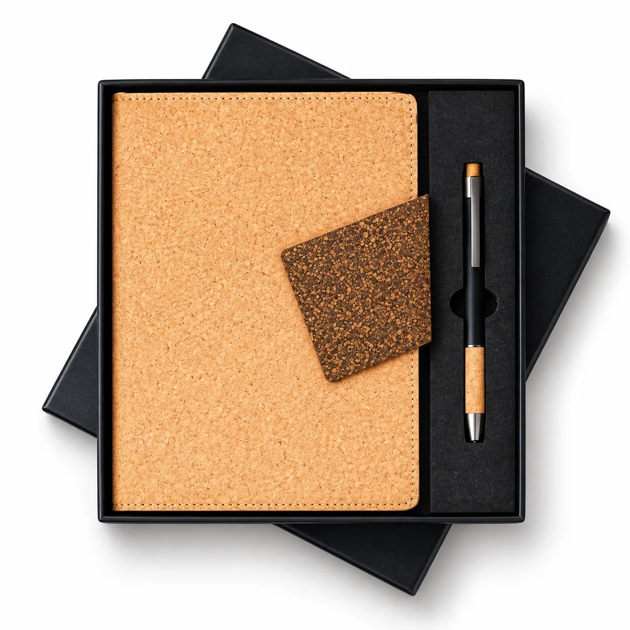 Premium Cork Notebook & Pen Gift Set with Coaster – Elegant Eco-Friendly Corporate Gift Set