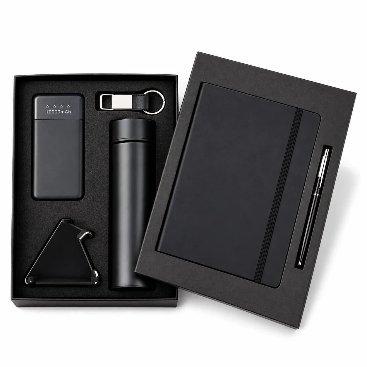 6-in-1 Premium Corporate Gift Set with Mobile Stand, Diary, Pen, Keychain, Temperature Bottle & 1000mAh Power Bank